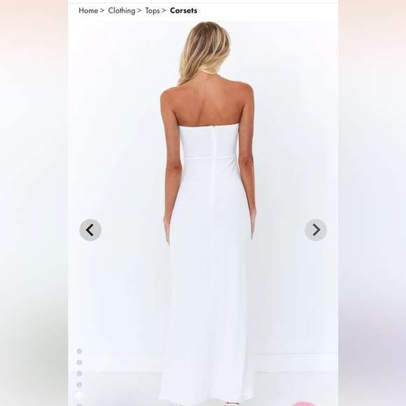 Kahea White Corset Formal Dress - Picture 4 of 5